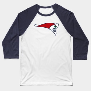 Patriots Flying Santa Logo Baseball T-Shirt